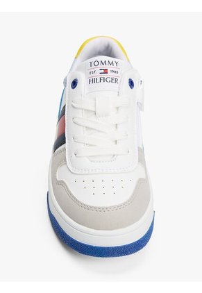 Tenis Multicolor Bajas Con Diseño De Bandera Lateral Tommy Hilfiger