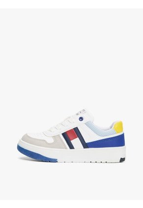 Tenis Multicolor Bajas Con Diseño De Bandera Lateral Tommy Hilfiger