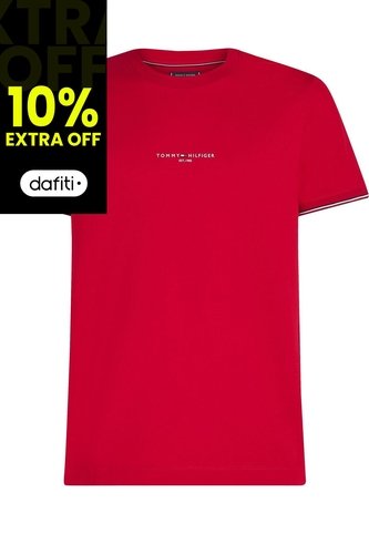 Camiseta Roja De Punto Con Corte Slim Tommy Hilfiger Tommy Hilfiger