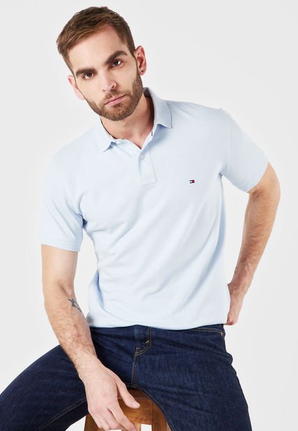 Polo Celeste Tommy Hilfiger