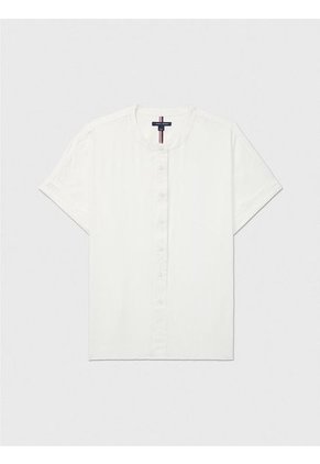 Blusa Blanca Adaptive Lisa De Manga Corta Tommy Hilfiger