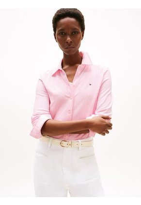 Camisa Rosa De Piqué 1985 De Corte Slim Tommy Hilfiger