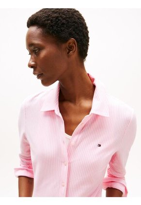 Camisa Rosa De Piqué 1985 De Corte Slim Tommy Hilfiger