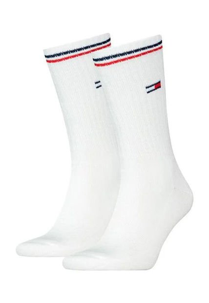 Pack Blanco De 2 Medias Con Logo Tommy Hilfiger