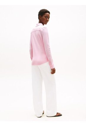 Camisa Rosa De Piqué 1985 De Corte Slim Tommy Hilfiger