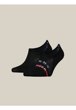 Pack Negro De 2 Medias Invisibles Con Logo Tommy Hilfiger