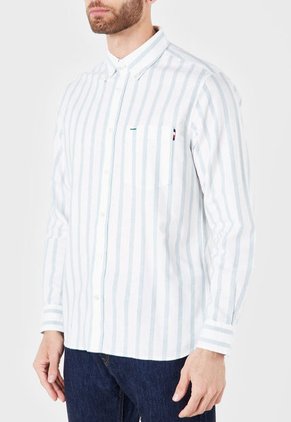 Camisa Blanco-Azul Tommy Hilfiger