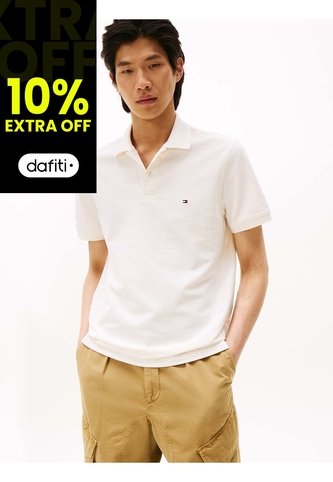 Polo Blanco TH Flex De Corte Regular Tommy Hilfiger Tommy Hilfiger
