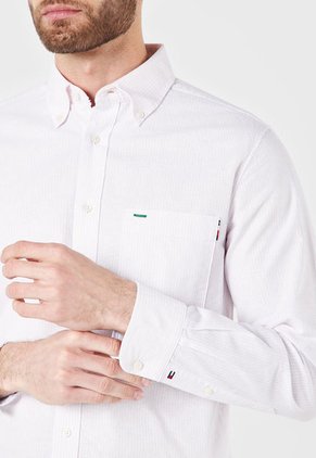 Camisa Rosa-Blanco Tommy Hilfiger