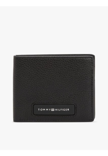 Billetera Negra De Cuero Tommy Hilfiger