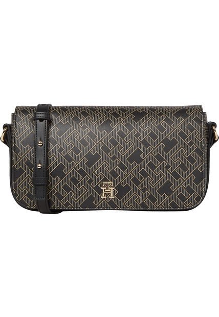 Bolso Negro Cruzado Im Latam Tommy Hilfiger
