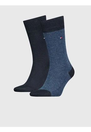 Pack Azul De 2 Medias Con Logo Tommy Hilfiger