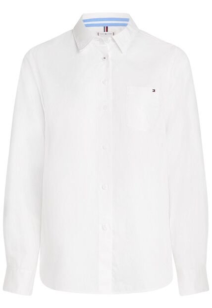 Camisa Blanca Classic Poplin De Manga Larga Tommy Hilfiger
