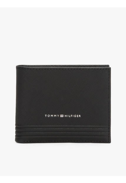 Billetera Negra TH Business De Cuero Tommy Hilfiger