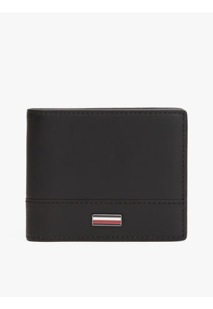 Billetera Negra Plegable Corporate Tommy Hilfiger
