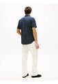 Camisa Azul Flex Poplin De Corte Regular Con Estampado De Puntos Tommy Hilfiger de Tommy Hilfiger