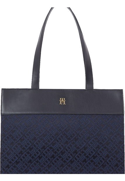 Bolso Azul Im Latam Jacquard Tote Tommy Hilfiger