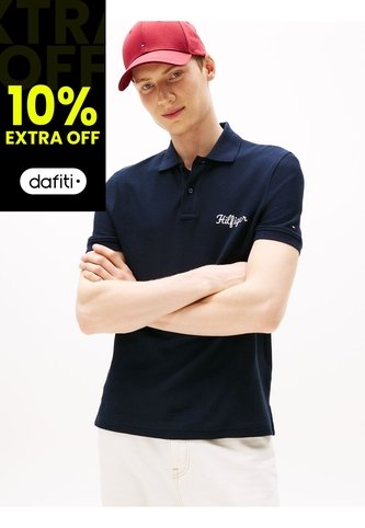 Polo Azul De Corte Regular Con Logo Gráfico Tommy Hilfiger Tommy Hilfiger