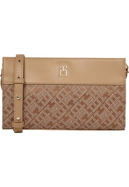 Bolso Beige Cruzado IM Latam Jacquard Tommy Hilfiger