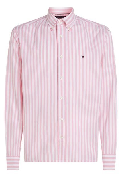 Camisa Rosa TH Flex De Rayas Tommy Hilfiger