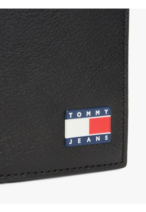 Billetera Negra Heritage Plegable Tommy Hilfiger