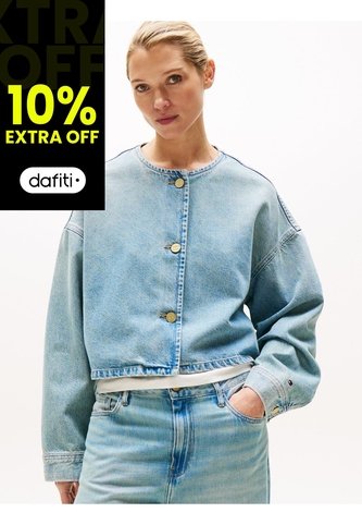 Chaqueta Celeste Denim Corta Oversize Tommy Hilfiger Tommy Hilfiger