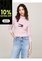 Saco Rosa Slim De Cuello Alto Y Mezcla De Lana Tommy Jeans de Tommy Hilfiger