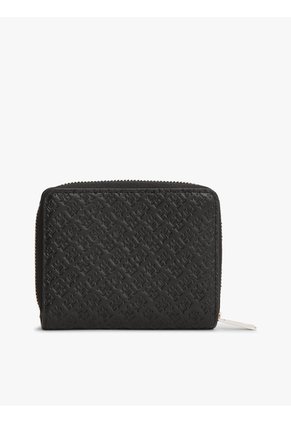 Billetera Negra Hilfiger Icon Con Solapa Y Cremallera Tommy Hilfiger