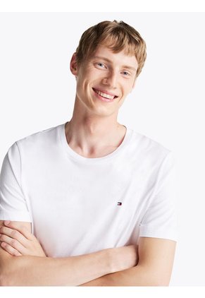 Camiseta Blanca Essential De Corte Regular Tommy Hilfiger