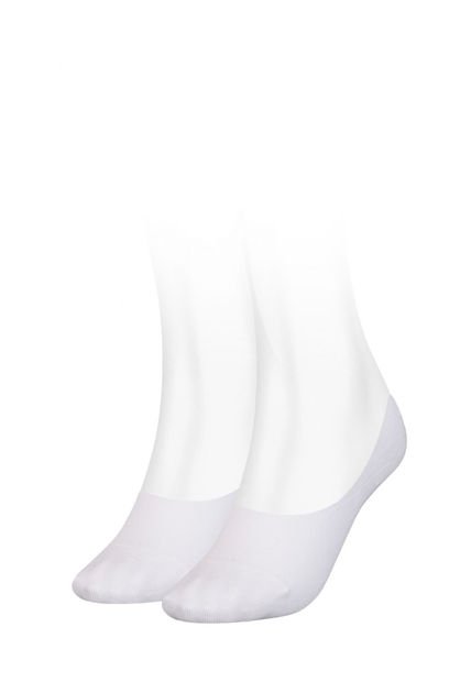 Pack Blanco De 2 Medias Tobilleros Tommy Hilfiger