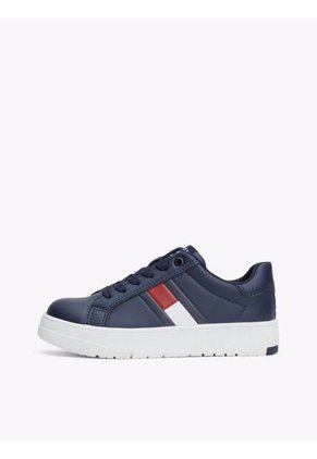 Tenis Azul De Corte Bajo Con Cordones Tommy Hilfiger