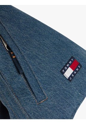 Bolso Celeste Cruzado Denim Con Logo Tommy Hilfiger