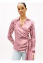 Blusa Roja Cruzada De Corte Slim Con Lazo Anudable Tommy Hilfiger de Tommy Hilfiger
