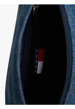 Bolso Celeste Cruzado Denim Con Logo Tommy Hilfiger