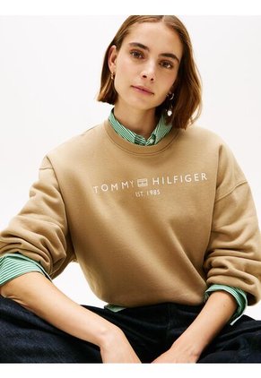 Saco Café Con Logo Corp Moderno Tommy Hilfiger