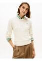 Saco Blanco De Punto Con Cuello Redondo Tommy Hilfiger de Tommy Hilfiger