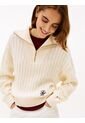 Saco Blanco Con Cierre De Cremallera De 1/2 Con Tejido Cableado Tommy Hilfiger de Tommy Hilfiger