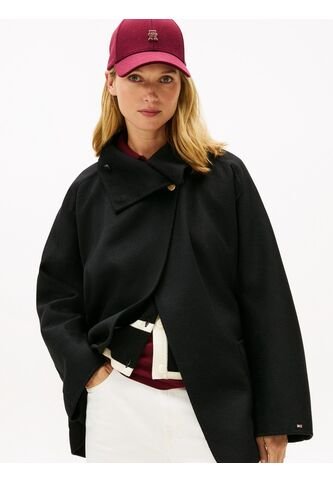 Chaqueta Negra Oversize De De Mezcla De Lana Tommy Hilfiger Tommy Hilfiger