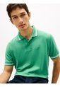 Polo Verde De Corte Regular Ribeteado Con Logo Tommy Jeans de Tommy Hilfiger