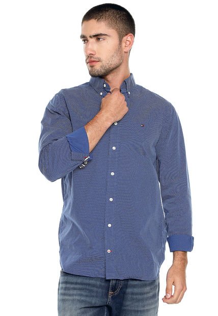 Camisa Azul-Blanca Tommy Hilfiger