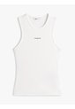 Tank Blanco De Corte Slim Con Script Label Tommy Jeans de Tommy Hilfiger