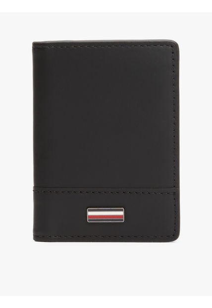 Billetera Negra Plegable Corporate Tommy Hilfiger