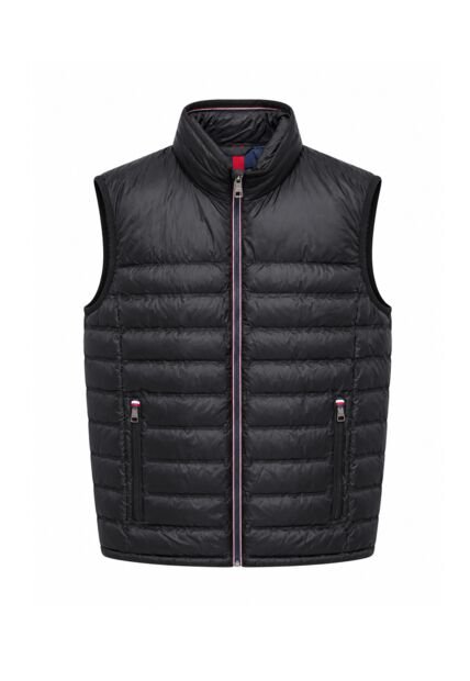 Chaleco Negro Sin Mangas Con Detalles Distintivos Tommy Hilfiger