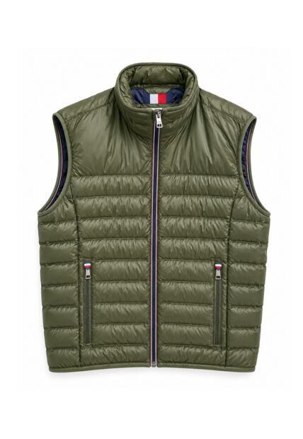 Chaleco Verde Sin Mangas Con Detalles Distintivos Tommy Hilfiger