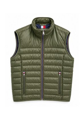 Chaleco Verde Sin Mangas Con Detalles Distintivos Tommy Hilfiger