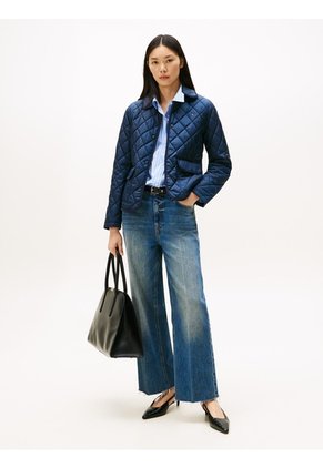 Chaqueta Azul Acolchada Con Logo Tommy Hilfiger