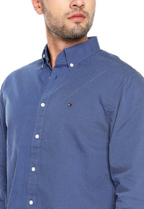 Camisa Azul-Blanca Tommy Hilfiger