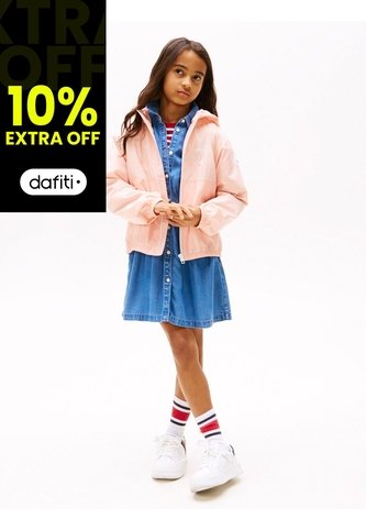 Cortavientos Rosa Con Capota Y Logo Tommy Hilfiger Tommy Hilfiger