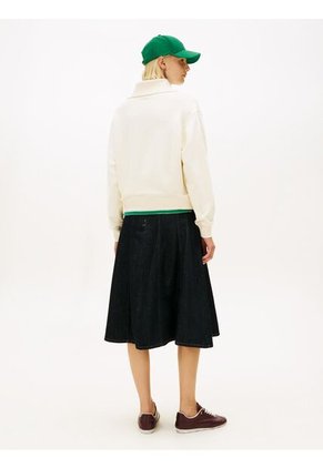 Saco Blanco Con Cierre De Media Cremallera Con Logo Script Tommy Hilfiger