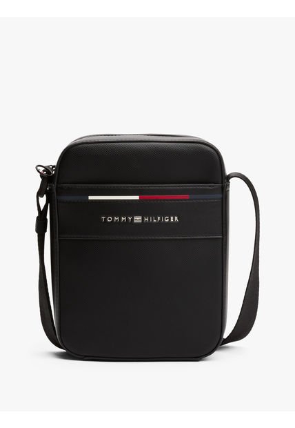 Bolso Negro Reporter Signature Tommy Hilfiger